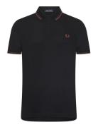 Twin Tipped Fp Shirt Tops Polos Short-sleeved Black Fred Perry