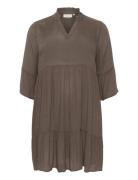 Kcmariana Ami Dress Kort Kjole Brown Kaffe Curve