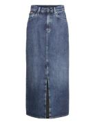 Viktoria Long Skirt Wmn Langt Skjørt Blue G-Star RAW