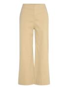 C_Tahiana-D Bottoms Trousers Wide Leg Beige BOSS