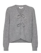 Objflora Re L/S Knit Cardigan Noos Tops Knitwear Cardigans Grey Object