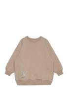 Relaxed Sweatshirt Tops Sweat-shirts & Hoodies Sweat-shirts Beige Gugg...