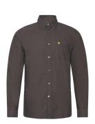 Plain Oxford Shirt Tops Shirts Casual Brown Lyle & Scott