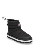 Tjw Padded Flat Boot Wl Shoes Wintershoes Black Tommy Hilfiger