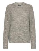 Slub Knitted Sweater Tops Knitwear Jumpers Grey Gina Tricot