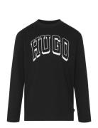 Long Sleeve T-Shirt Tops T-shirts Long-sleeved T-shirts Black Hugo Kid...