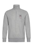 Print Half Zip Tops Knitwear Half Zip Jumpers Grey GANT