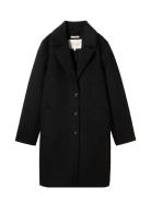 Long Coat Outerwear Coats Winter Coats Black Tom Tailor