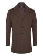 Bs Portmore Slim Fit Coat Ullfrakk Frakk Brown Bruun & Stengade