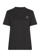 Embroidered Ck Regular Tee Tops T-shirts & Tops Short-sleeved Black Ca...