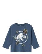 Nmmsurinder Jurassic Ls Nreg Top Sky Tops T-shirts Long-sleeved T-shir...