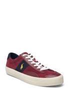 Sayer Leather-Suede Sneaker Lave Sneakers Burgundy Polo Ralph Lauren