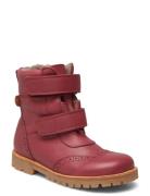 Rub Sole™ Broque Velcro Boot Tex Vinterstøvletter Med Borrelås Red Pom...