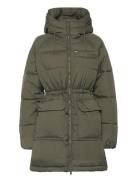 Tjw Midi Vail Puffer Fôret Jakke Khaki Green Tommy Jeans