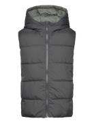 Quilted Gilet With Hood Fôret Vest Grey Mango