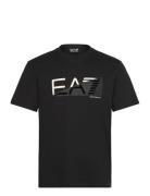 T-Shirt Tops T-shirts Short-sleeved Black EA7