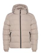 Hooded Sports Puffer Jacket Fôret Jakke Beige Superdry