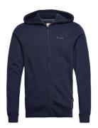 Bhdownton Zipthrough Tops Sweat-shirts & Hoodies Hoodies Blue Blend