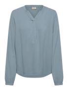 Frhaida Bl 1 Tops Blouses Long-sleeved Blue Fransa