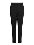 Stretch Dbl Ctn-Pant Bottoms Trousers Slim Fit Trousers Black Lauren R...