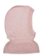 Knitted Balaclava With Frill Accessories Headwear Balaclava Pink Copen...