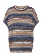 Pd-Dew Boatneck Knit Tops Knitwear Jumpers Blue Pieszak