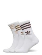 3 Stripes Crew Sock 3 Pair Pack Sport Socks Regular Socks White Adidas...