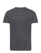 S/S Crew Neck Tops T-shirts Short-sleeved Grey Calvin Klein