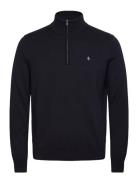 Brian Half Zip Tops Knitwear Half Zip Jumpers Black Morris