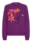 Sw Lady Tops Sweat-shirts & Hoodies Sweat-shirts Purple Desigual