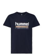 Hmltukas T-Shirt S/S Sport T-shirts Short-sleeved Navy Hummel