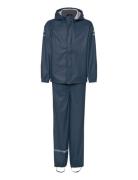 Pu Rain No Susp. Recycled Outerwear Rainwear Rainwear Sets Blue Mikk-l...