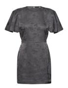 Short Sleeve Mini Dress Kort Kjole Grey ROTATE Birger Christensen