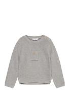 Knit Pocket Sweater Tops Knitwear Pullovers Grey Mango