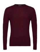 Merino Cable Ck Tops Sweat-shirts & Hoodies Sweat-shirts Burgundy Morr...