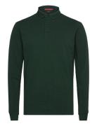 Cotton Long Sleeve Pique Polo Tops Polos Long-sleeved Green Superdry