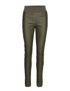 Fqshantal-Pa-Cooper Bottoms Trousers Leather Leggings-Bukser Green FRE...