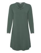 Bamboo - Nightdress With Long Sleev Nattkjole Khaki Green Lady Avenue