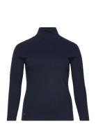 Ribbed Turtleneck Sweater Tops Knitwear Turtleneck Navy Lauren Women