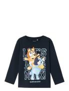 Nmmoeko Bluey Ls Nreg Top Box Sky Tops T-shirts Long-sleeved T-shirts ...