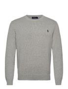 Cotton Crewneck Sweater Tops Knitwear Round Necks Grey Polo Ralph Laur...