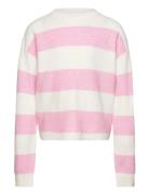 Kogfranca Short L/S Stripe Knt Noos Tops Knitwear Pullovers Pink Kids ...