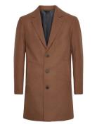 Jjeharrison Wool Coat Sn Ullfrakk Frakk Brown Jack & J S