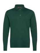 Ls Sleek Mk Polo Tops Polos Long-sleeved Green Michael Kors