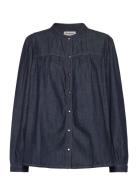 Nickyll Shirt Ls Tops Shirts Long-sleeved Navy Lollys Laundry