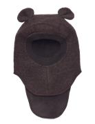 Balaclava Ears Wool Accessories Headwear Balaclava Brown Huttelihut