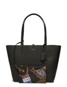 Faux-Leather Large Reversible Tote Bag Shopper Veske Black Lauren Ralp...