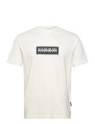 Box Logo Short Sleeve T-Shirt Tops T-shirts Short-sleeved White Napapi...