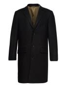 Recycled Wool Coat Ullfrakk Frakk Black Lindbergh