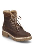 Women Boots Shoes Boots Ankle Boots Laced Boots Brown Tamaris